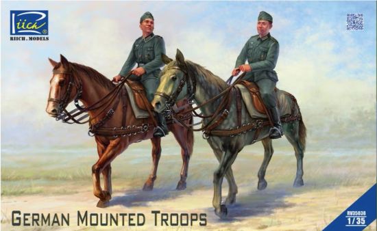 Picture of 1/35 German Mounted Troops (2 Horses & 2 Figures) - Riich Models RV35038