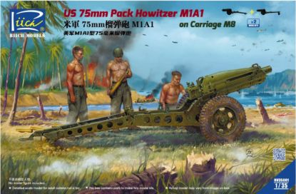 Picture of 1/35 U.S. 75mm Pack Howitzer M1A1 with 3d print parts (Dual Combo kit , limited Ed.1000 kits) - Riich Models RV35001