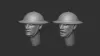 Picture of 1/35 Headers with British helmet MK1 (strap) - Firma49 F018/35