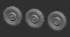 Picture of 1/35 Wheels for Jeep Willys with chains (underinflated) - Firma49 T067/35