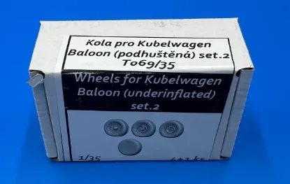 Picture of 1/35 Wheels for Kübelwagen - Baloon (underinflated) set.2 - Firma49 T069/35