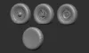 Picture of 1/35 Wheels for Kübelwagen - Baloon (underinflated) set.2 - Firma49 T069/35
