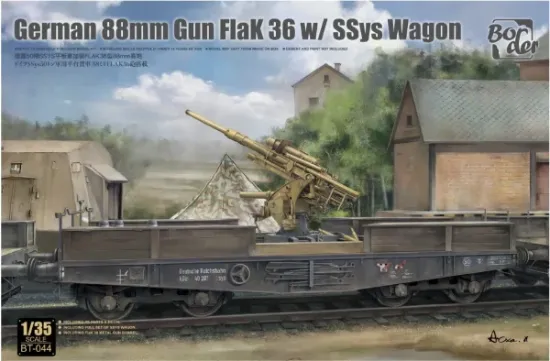Picture of 1/35 German 88mm Gun Flak 36 with SSys Wagon - Border BT-044