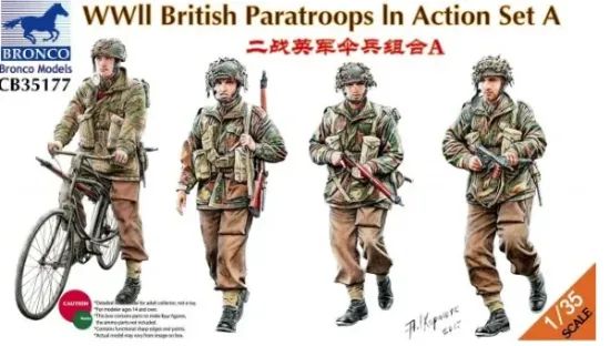 Picture of 1/35 WWII British Paratroops In Action Set A - Bronco Model CB35177
