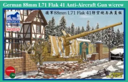 Picture of 1/35 German 88mm L71 Flak 41 Anti-Aircraft Gun w/Crew - Bronco Model CB35067