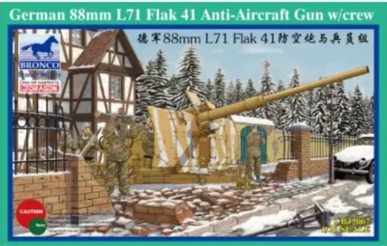 Picture of 1/35 German 88mm L71 Flak 41 Anti-Aircraft Gun w/Crew - Bronco Model CB35067