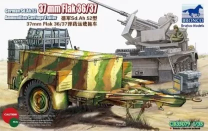 Picture of 1/35 German Sd.Ah.52 37mm Flak 36/37 Ammunition Carriage Trailer - Bronco Model CB35079