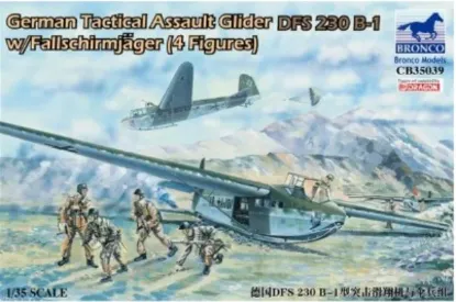 Picture of 1/35 German Tactical Assault Glider DFS 230 B-1 w/Fallschirmjäger (4 Figures) - Bronco Model CB35039