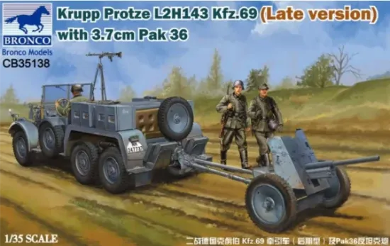 Picture of 1/35 Krupp Protze L 2 H 143 Kfz.69 (Late version) +3.7cm Pak 36 - Bronco Model CB35138