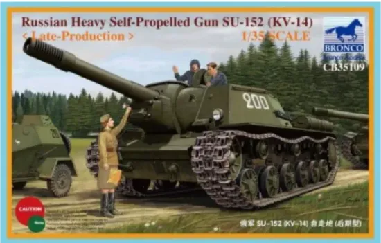 Picture of 1/35 Russian Self-Propelled Gun SU-152(KV-14) (September,1943 Production) - Bronco Model CB35109
