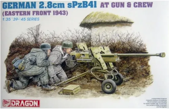 Picture of 1/35 GERMAN 2.8CM SPZB41 AT GUN W/CREW - Dragon Models 6056