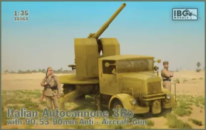 Picture of 1/35 Italian Autocannone 3Ro with 90/53 90mm Anti-Aircraft Gun -  - IBG 35063