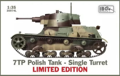 Picture of 1/35 7TP Polish Tank - Single Turret LIMITED EDITION (includes Miniart Polish Tank Crew Set and Master Model metal/resin barrel) -  - IBG 35074L