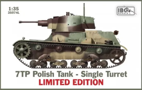 Picture of 1/35 7TP Polish Tank - Single Turret LIMITED EDITION (includes Miniart Polish Tank Crew Set and Master Model metal/resin barrel) -  - IBG 35074L