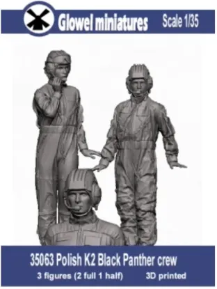 Picture of 1/35 Polish K2 Black Panther crew - Glowel Miniatures 35063