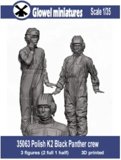 Picture of 1/35 Polish K2 Black Panther crew - Glowel Miniatures 35063