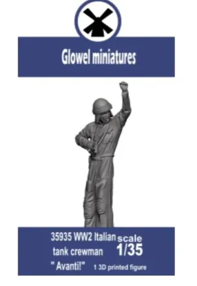 Picture of 1/35 WW2 Italian tank crewman " Avanti!" - Glowel Miniatures 35935