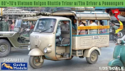 Picture of 1/35 60'~70's Saigon Shuttle Motor-Tricycle w/The Driver & Passengers - GECKO 35GM0111