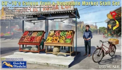 Picture of 1/35 60’~70’s Saigon Fruit & Vegetable Market Stall Set - GECKO 35GM0122