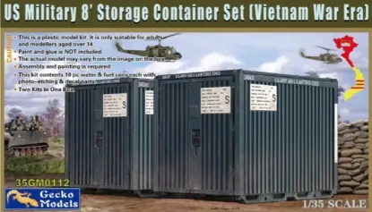 Picture of 1/35 US Military 8' Storage Container Set (Vietnam War Era) - GECKO 35GM0112