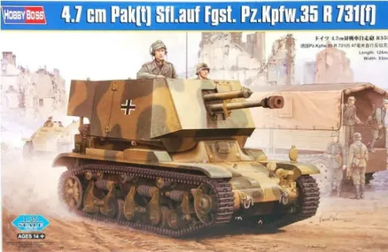 Picture of 1/35 4.7 cm Pak(t) Sfl.auf Fgst. Pz.Kpfw.35 R 731(f) - HOBBY BOSS 83807