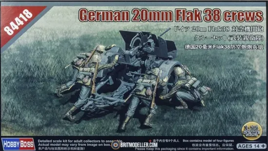Picture of 1/35 German 20mm Flak 38 early with waffen ss crews - HOBBY BOSS 84418