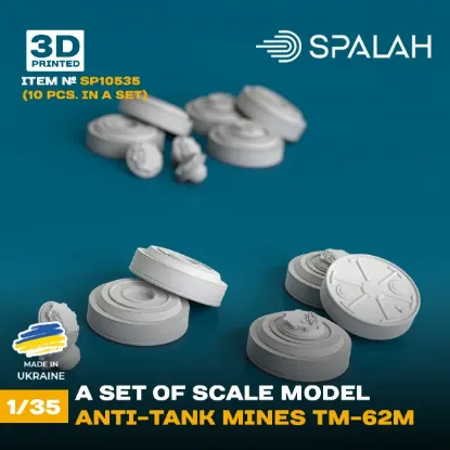 Picture of 1/35 Set of scale models "Anti-tank mines TM-62M", (10 pcs.). - Spalah Models SP10535