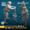 Picture of 1/35 Set of model and figures "Ukranian mortar crew with a 82-mm KBA-48M mortar". - Spalah Models SP10935