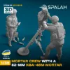 Picture of 1/35 Set of model and figures "Ukranian mortar crew with a 82-mm KBA-48M mortar". - Spalah Models SP10935