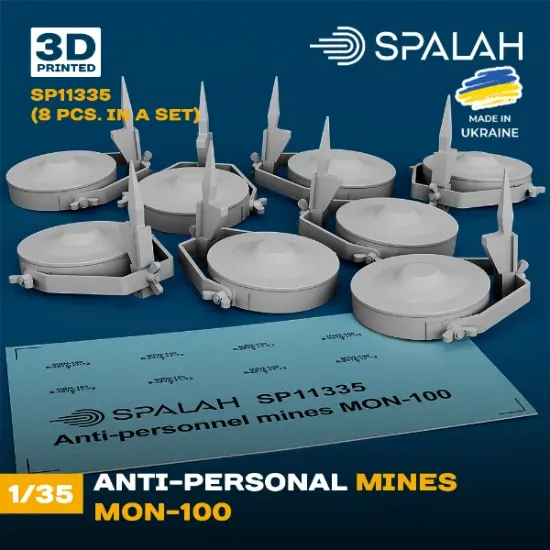 Picture of 1/35 Set of scale models "Anti-personnel mines MON-100", (8 pcs.). - Spalah Models SP11335