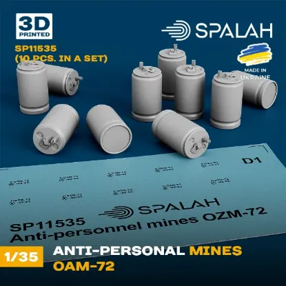 Picture of 1/35 Set of scale models "Anti-personnel mines OZM-72", (10 pcs.). - Spalah Models SP11535