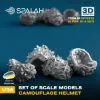 Picture of 1/35 Set of scale models "Camouflage helmet", (5 pcs.). - Spalah Models SP12535