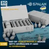 Picture of 1/35 Set of scale models "Boxes with grenades F1 (2 psc.) and 10 Grenades". - Spalah Models SP17635