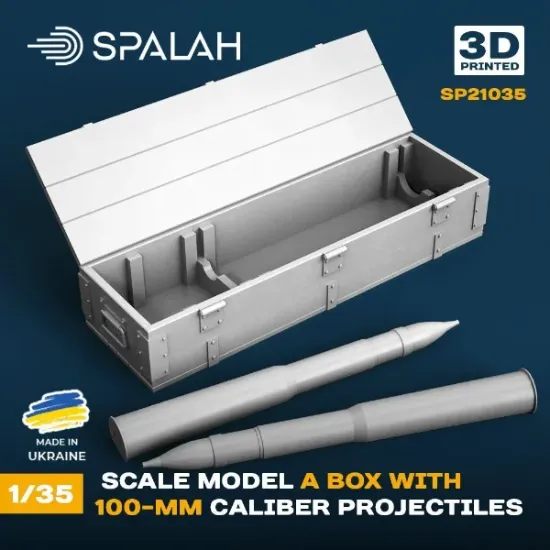 Picture of 1/35 Set of scale models "A box with 100 mm caliber projectiles". - Spalah Models SP21035