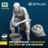 Picture of 1/35 Set of scale models and figure "Ukrainian soldier in the kitchen". - Spalah Models SP22635