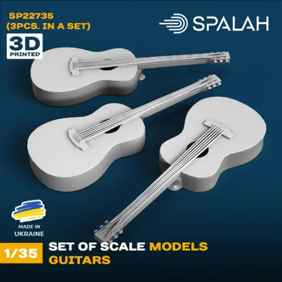 Picture of 1/35 Set of scale models "Guitars", (3 pcs.). - Spalah Models SP22735
