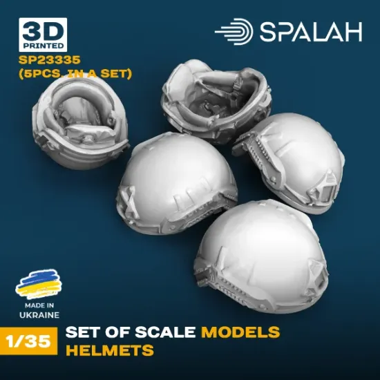 Picture of 1/35 Set of scale models "Helmets", (5 pcs.). - Spalah Models SP23335
