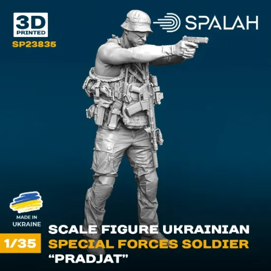 Picture of 1/35 Figure "Ukrainian special forces soldier '''Pradjat'. - Spalah Models SP23835