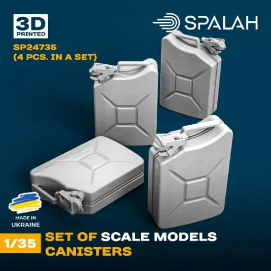 Picture of 1/35 Set of scale models "Canisters'', (4 pcs.). - Spalah Models SP24735