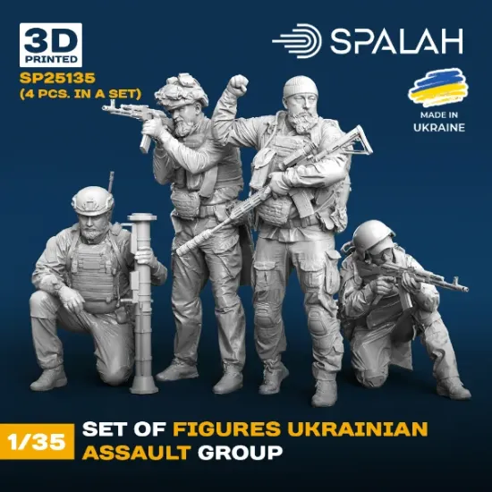Picture of 1/35 Set of figures "Ukrainian assault group". - Spalah Models SP25135