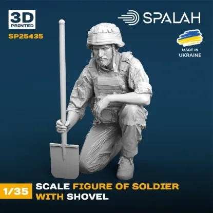 Picture of 1/35 Figure "Soldier with a shovel". - Spalah Models SP25435