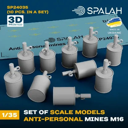 Picture of 1/35 Set of scale models "Anti-personal mines "M16", (10 pcs.). - Spalah Models SP24035