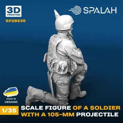 Picture of 1/35 Figure "Soldier with 105 mm projectile". - Spalah Models SP28535
