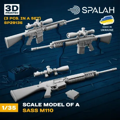 Picture of 1/35 Set of scale models "SASS M110 rifle", (3 pcs.). - Spalah Models SP29135
