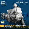 Picture of 1/35 Set of scale models and figure "FPV drone operator". - Spalah Models SP29335