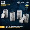 Picture of 1/35 Set of scale models "Metal barrels", (4 pcs.). - Spalah Models SP29435