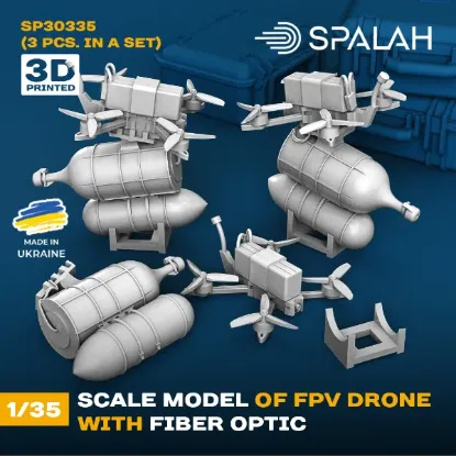 Picture of 1/35 Set of scale models "FPV drone with fiber optic". - Spalah Models SP30335