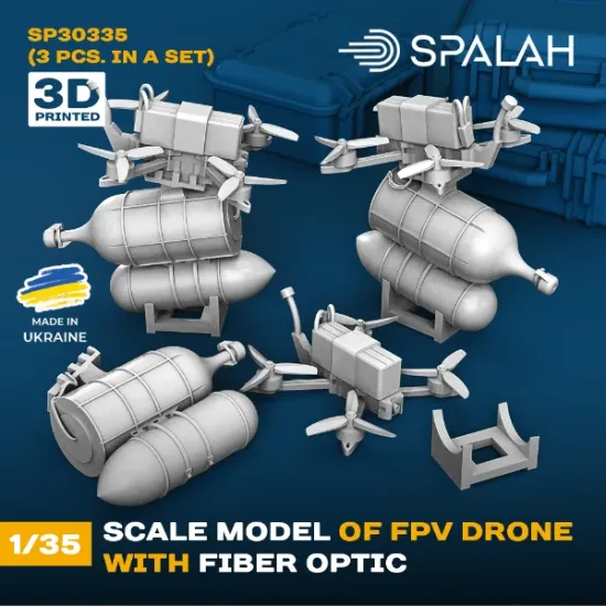 Picture of 1/35 Set of scale models "FPV drone with fiber optic". - Spalah Models SP30335