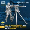 Picture of 1/35 Set of scale model and figure "Machine gunner with DShKM machine gun". - Spalah Models SP30535