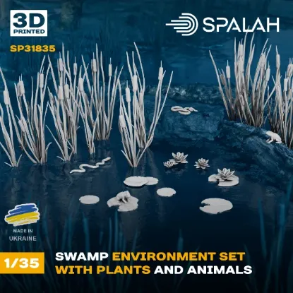 Picture of 1/35 Set of scale models "Swamp environment with plants and animals". - Spalah Models SP31835